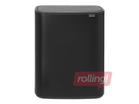Prügikast Brabantia Bo Touch, matistatud, must, 60l