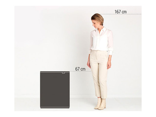 Waste bin Brabantia Bo Touch, matt, black, 60l