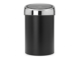 Мусорное ведро Brabantia Touch, матовое, черное, 3л