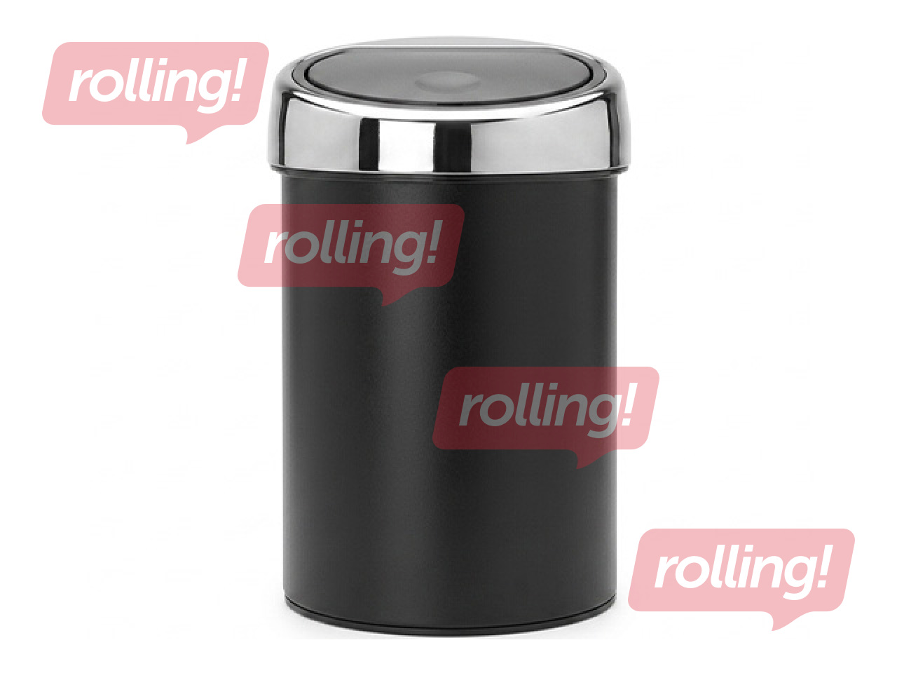 Prügikast Brabantia Touch, matistatud, must, 3l