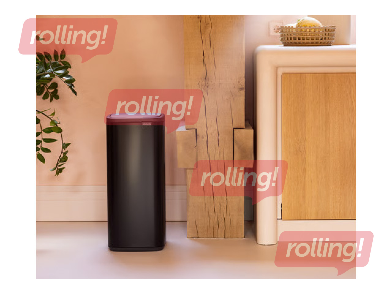 Prügikast Brabantia Bo Touch, matistatud, must, 30l