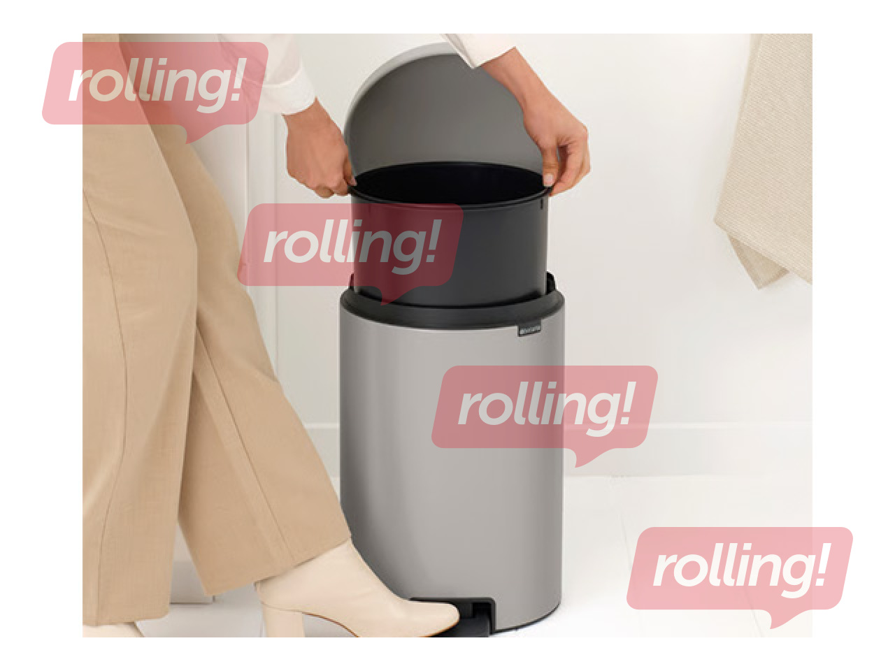 Pedal bin Brabantia, NewIcon, light grey, 20l