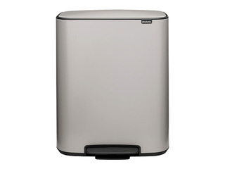 Pedaaliga prügikast Brabantia Bo, helehall, 60l
