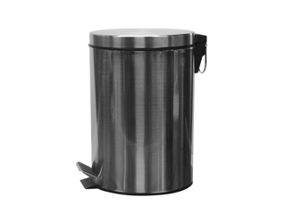 Prügikast pedaaliga, roostevaba teras, matt, 3l
