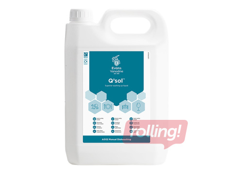 Dishwashing detergent Evans Vanodine Q'SOL, 5 l