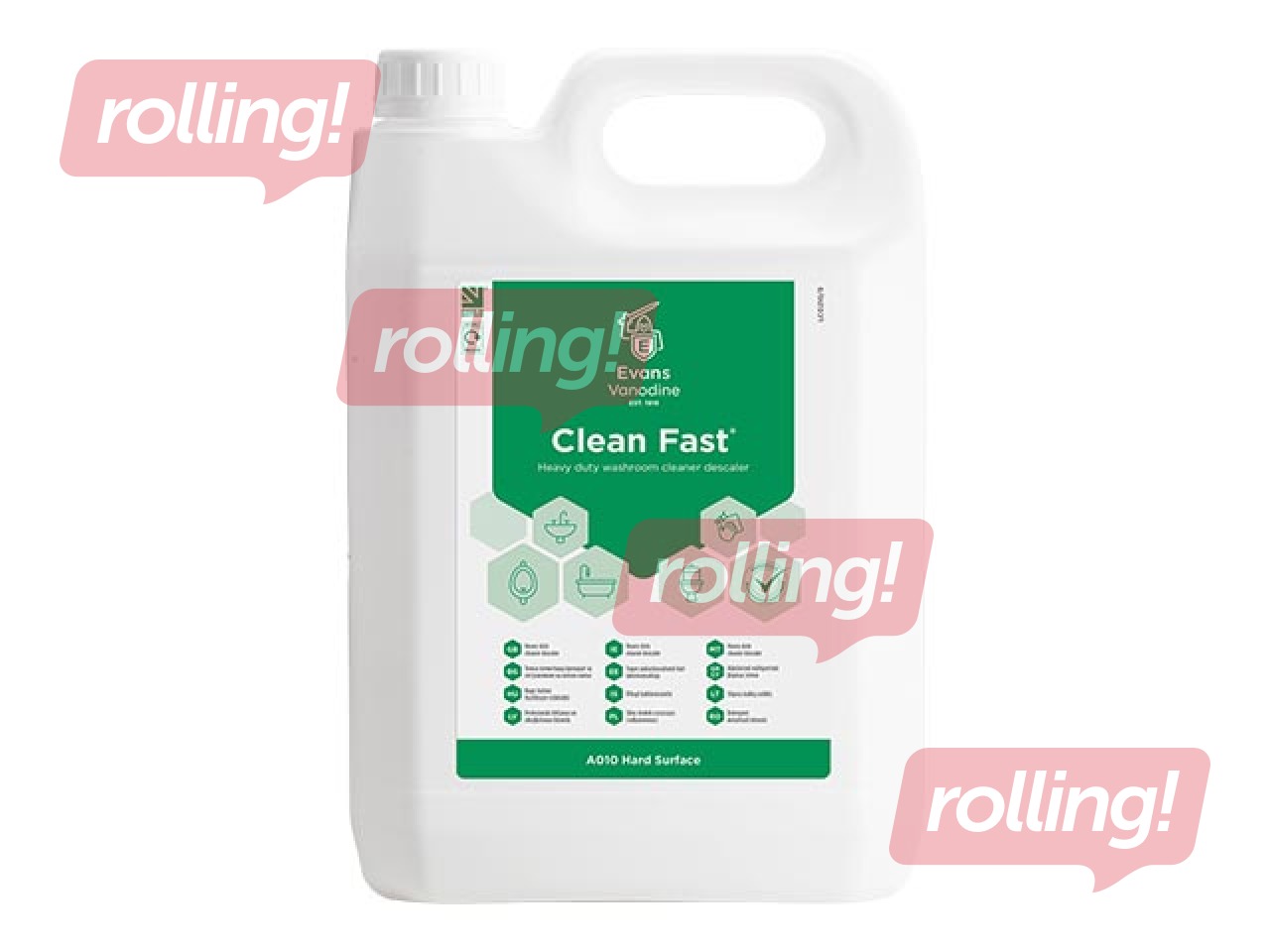 Tualeti puhastusvahend Evans Vanodine Clean Fast, 5l