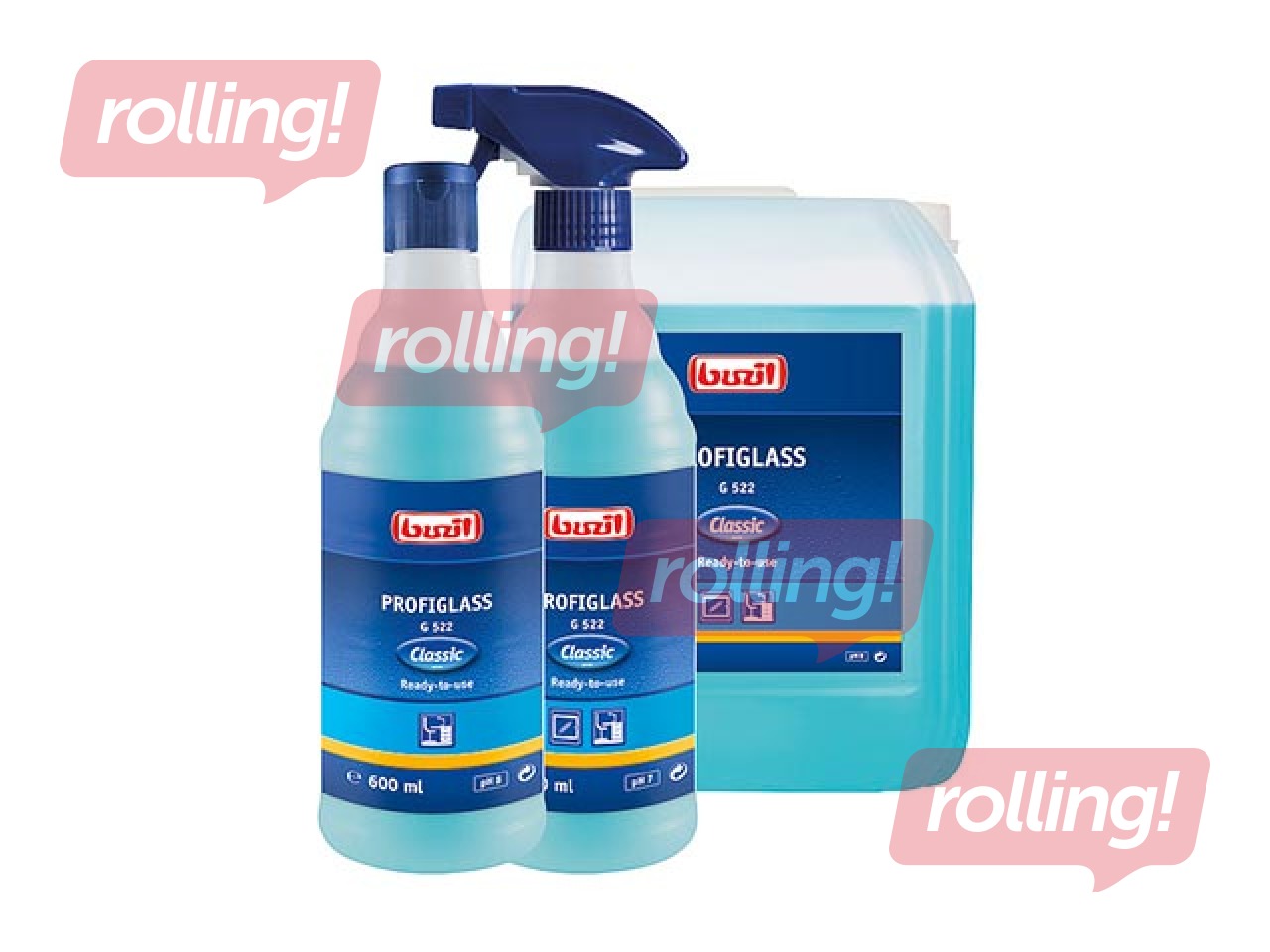 Средство для мытья стекол с антибликовым эффектом и распылителем Buzil G522 Profiglass, 600 мл