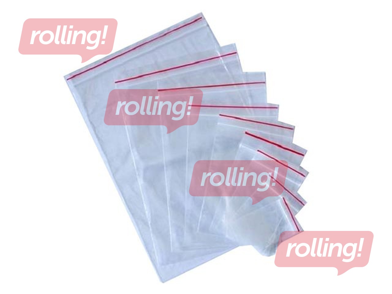 Zip-lock plastic bags 60 x 80mm, 40 mic, 100 pcs 