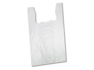 Bags with handles, white, 49x25x75cm, 20 mic, 100 pcs.