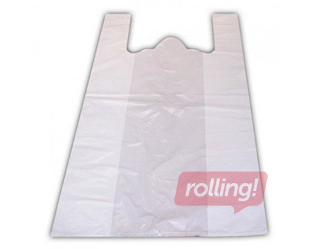 Sangadega kilekotid, valge, 41x21x64 cm, 30 mic, 50 tk.