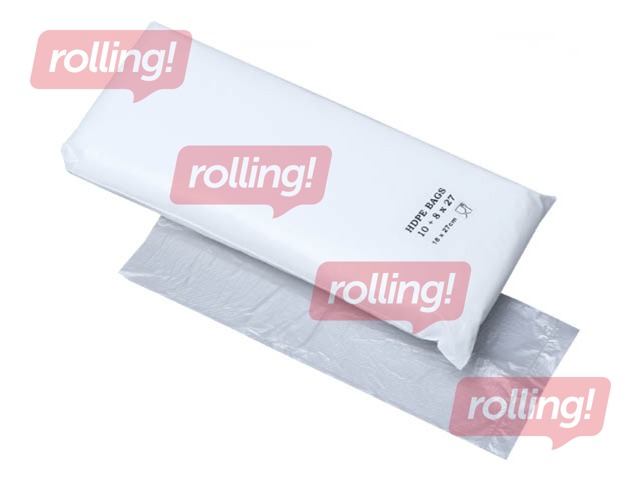 Plastic bags 10x8x27 cm, 7 my, 800 pcs.