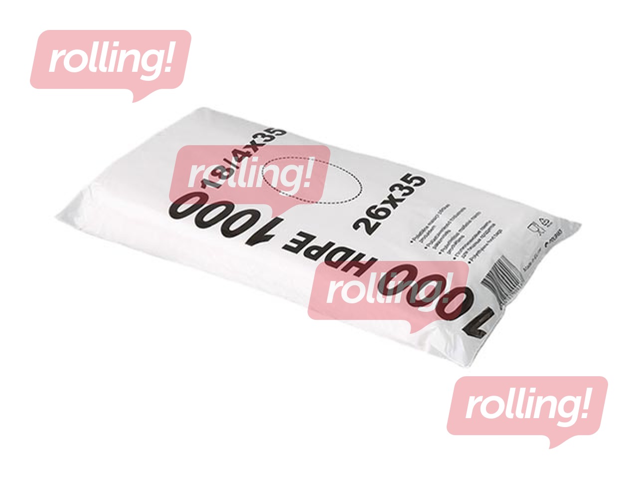 Kilekotid HDPE, 18x35 cm, 800 tk