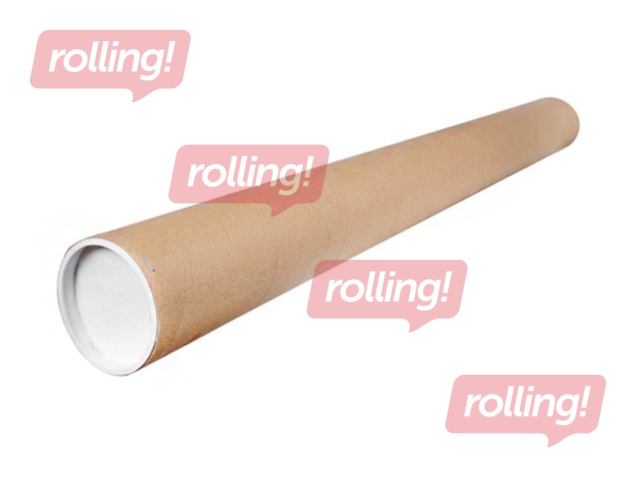 Cardboard cylinder tube 110x2x1050 mm with 2 pcs plastic closures