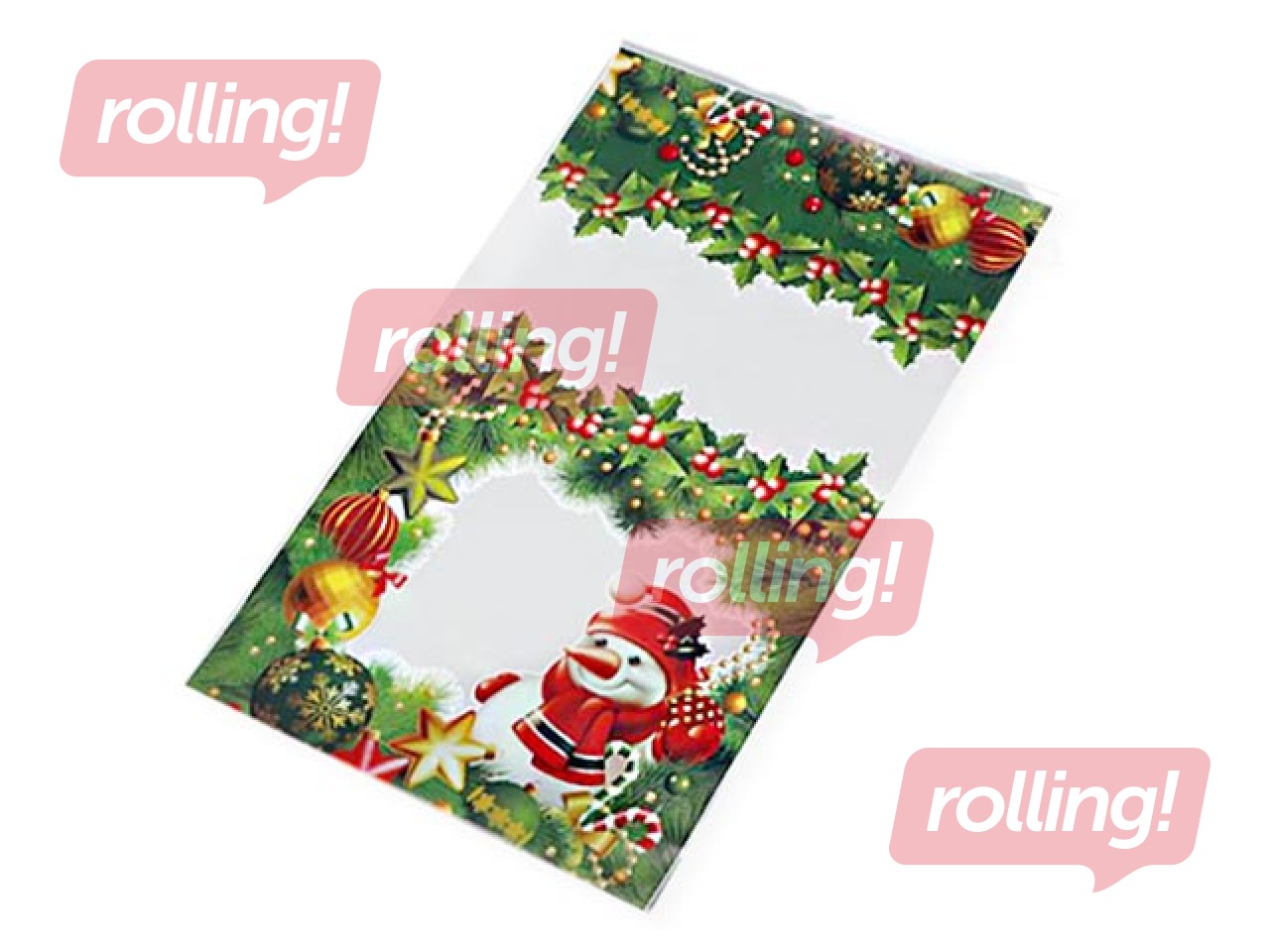 PROMO Gift bags BOPP Snowman and decorations 200x30x330mm, 100 pcs.
