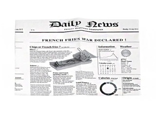 Wrapping paper Times, for snacks, 100 sheets, 310x310mm