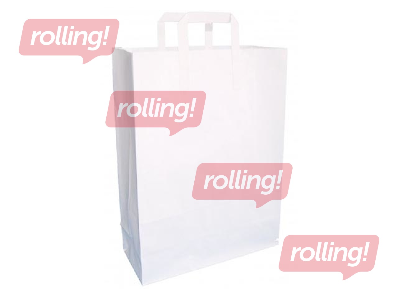 Sangadega paberkotid, 260x100x330mm, valge