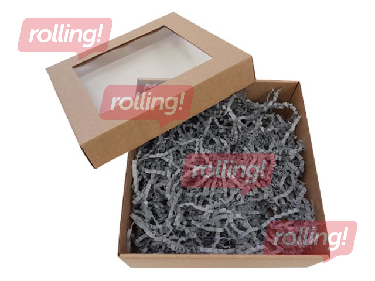 Paper shavings 20x20 cm, 150 g, grey