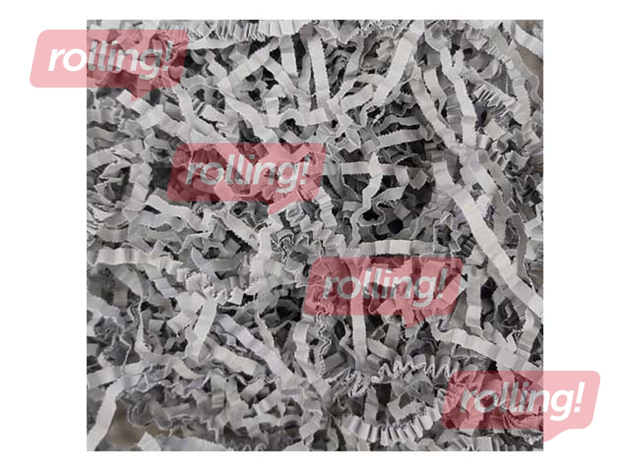 Paper shavings 20x20 cm, 150 g, grey