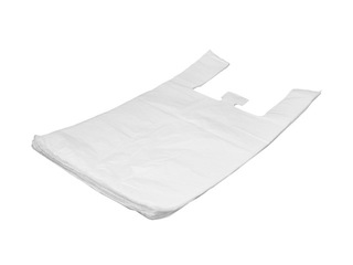 Plastikust T-särgikott, valge, 45x25x75cm,100 tk.