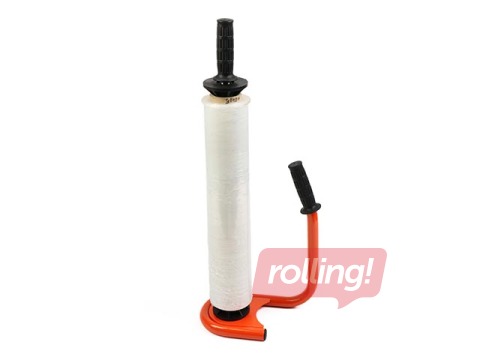 Pallet film unwinder for 50 cm films, orange