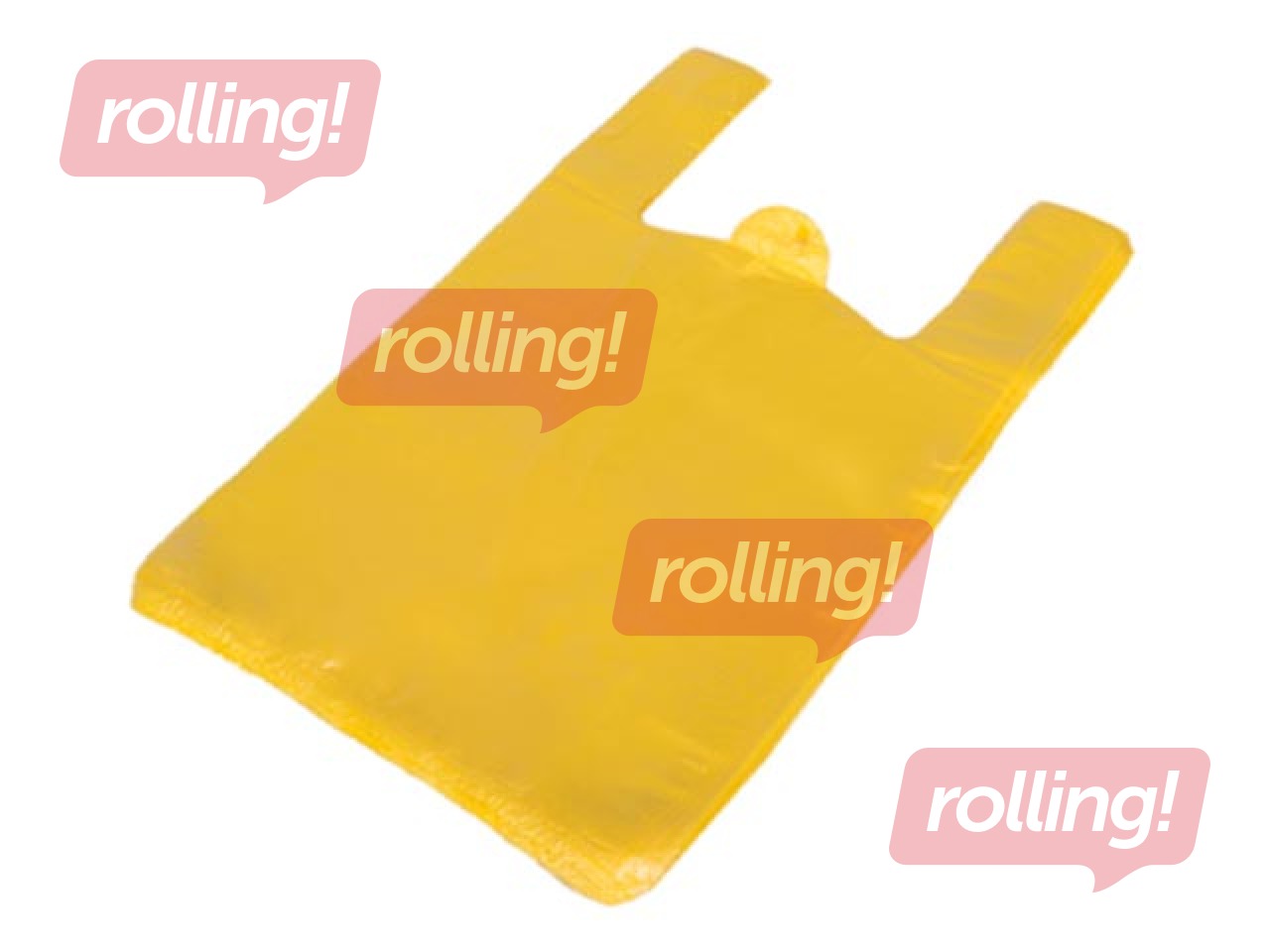 Bags with handles, 25x12x45 cm, yellow, 100 pcs.
