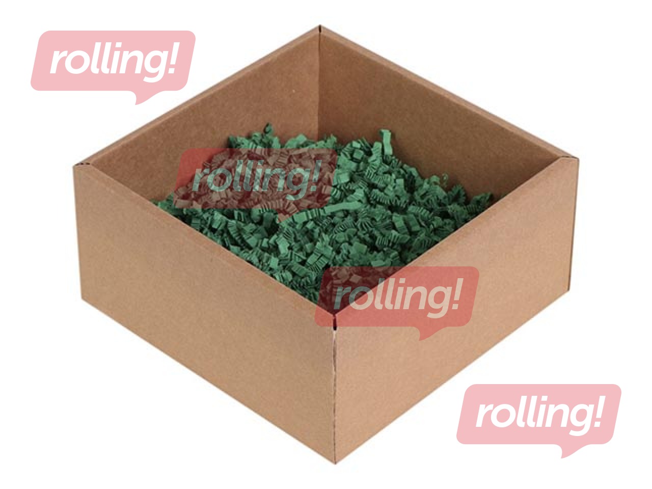 Бумажная стружка 4 мм, 1 кг, темно-зеленая