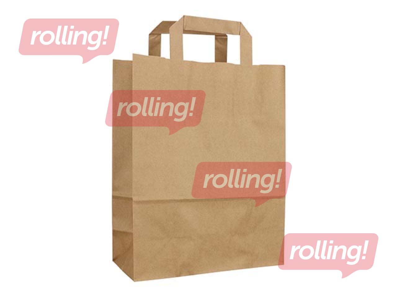 Käepidemetega kott, paberist, pruun, 320x170x440mm