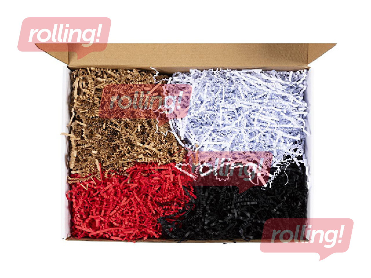 Crinkle paper, 4 colours, 3mm, 4x50g