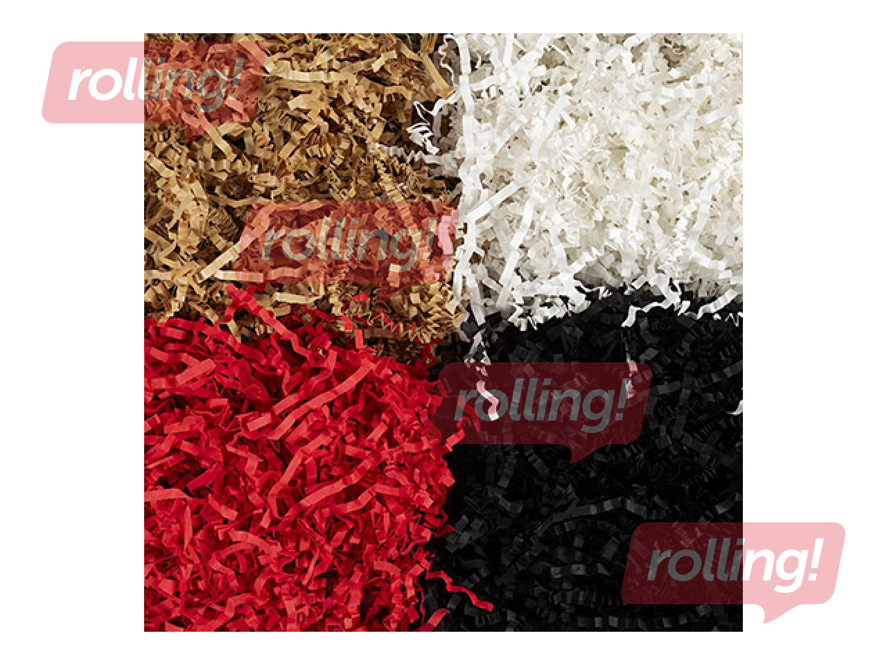 Crinkle paper, 4 colours, 3mm, 4x50g