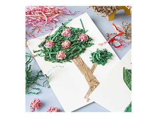 Crinkle paper, 4 colours, 3mm, 4x50g