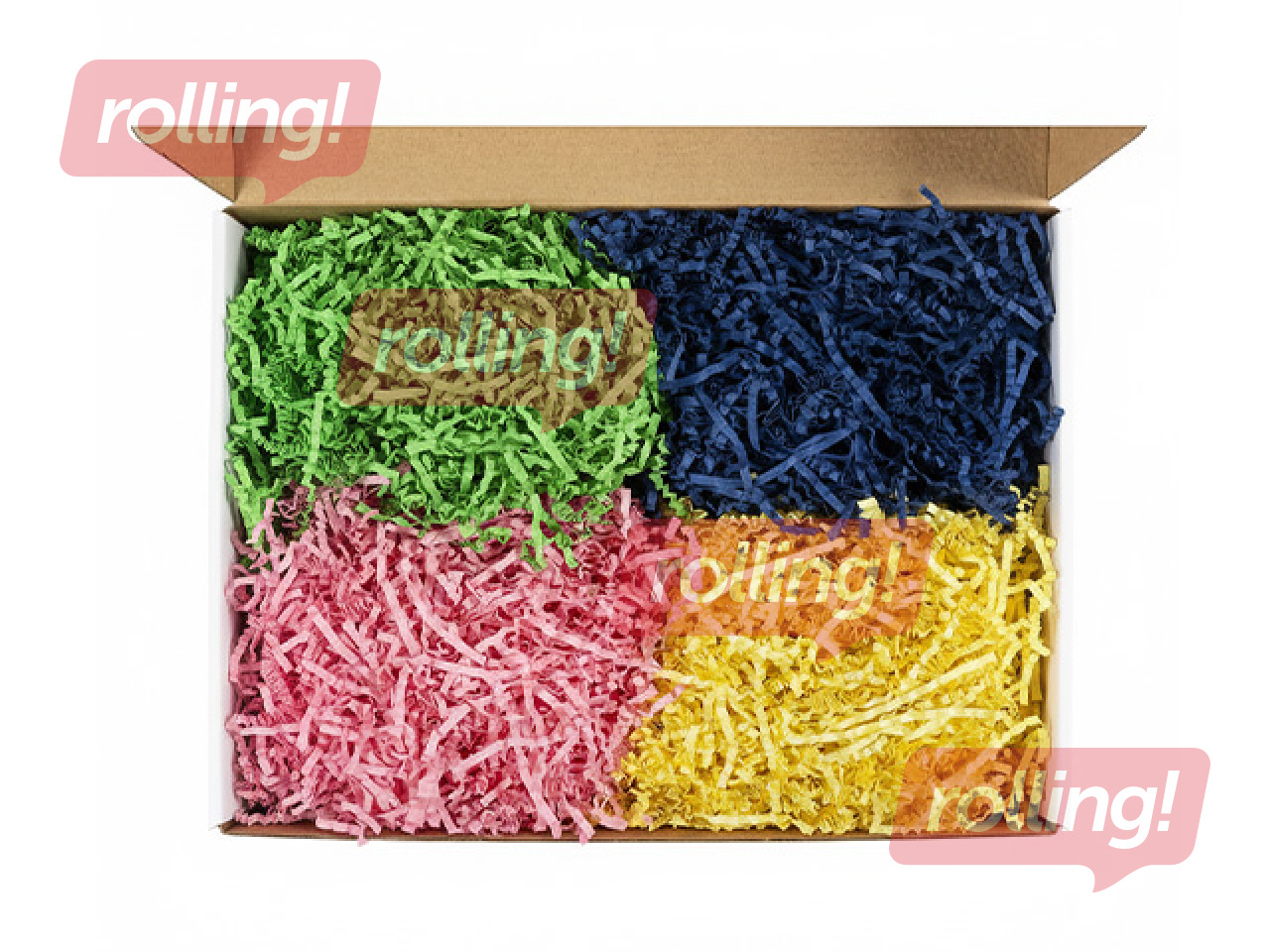 Paberiribad, 4 värvi, 3mm, 4x50g