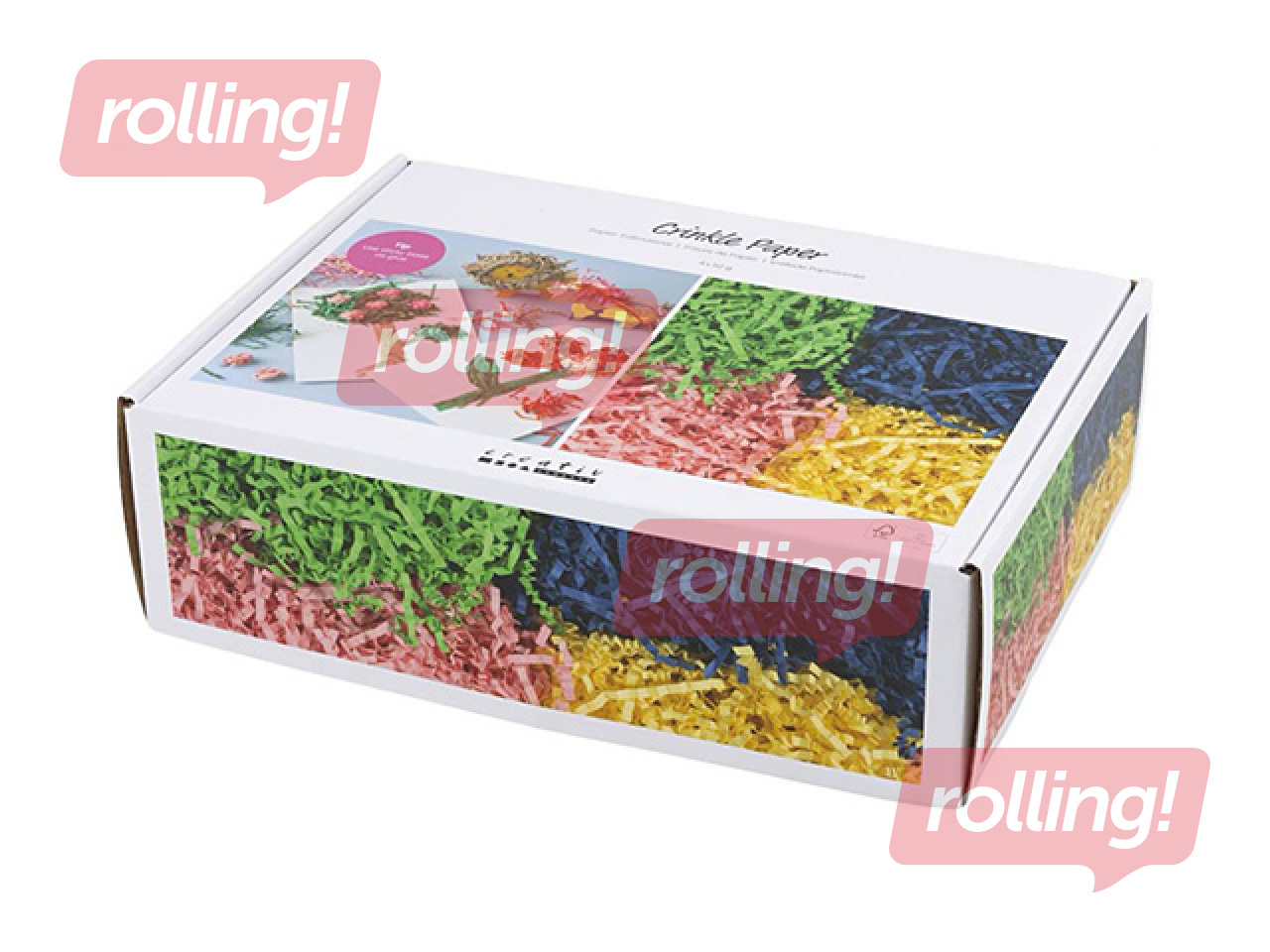 Paper shreds, 4 colours, 3mm, 4x50g