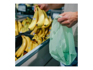 Пакеты с ручками BioBag, компостируемые, 13мкм, зеленые, 34×42cm, 300шт.