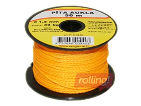 Плетёный шнур универсальный Tangente, 1.5 мм, 50 м, жёлтый