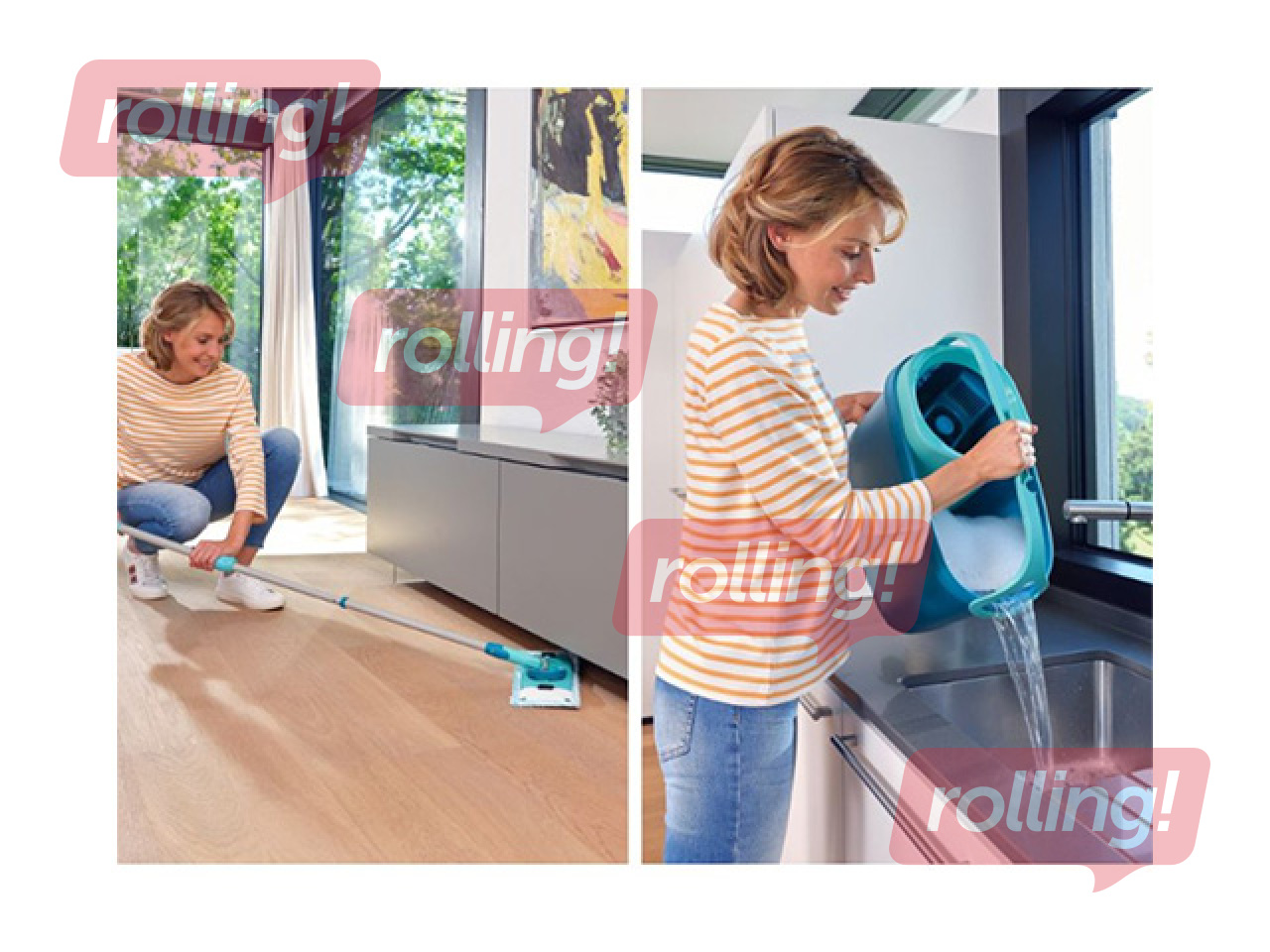 OUT Põrandapuhastuskomplekt Leifheit, Clean Twist M Ergo+Power Cleaner 1l