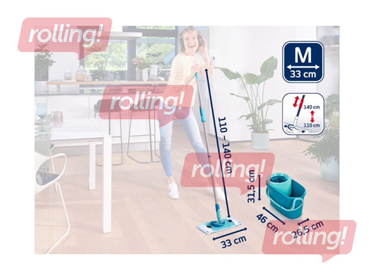 OUT Põrandapuhastuskomplekt Leifheit, Clean Twist M Ergo+Power Cleaner 1l