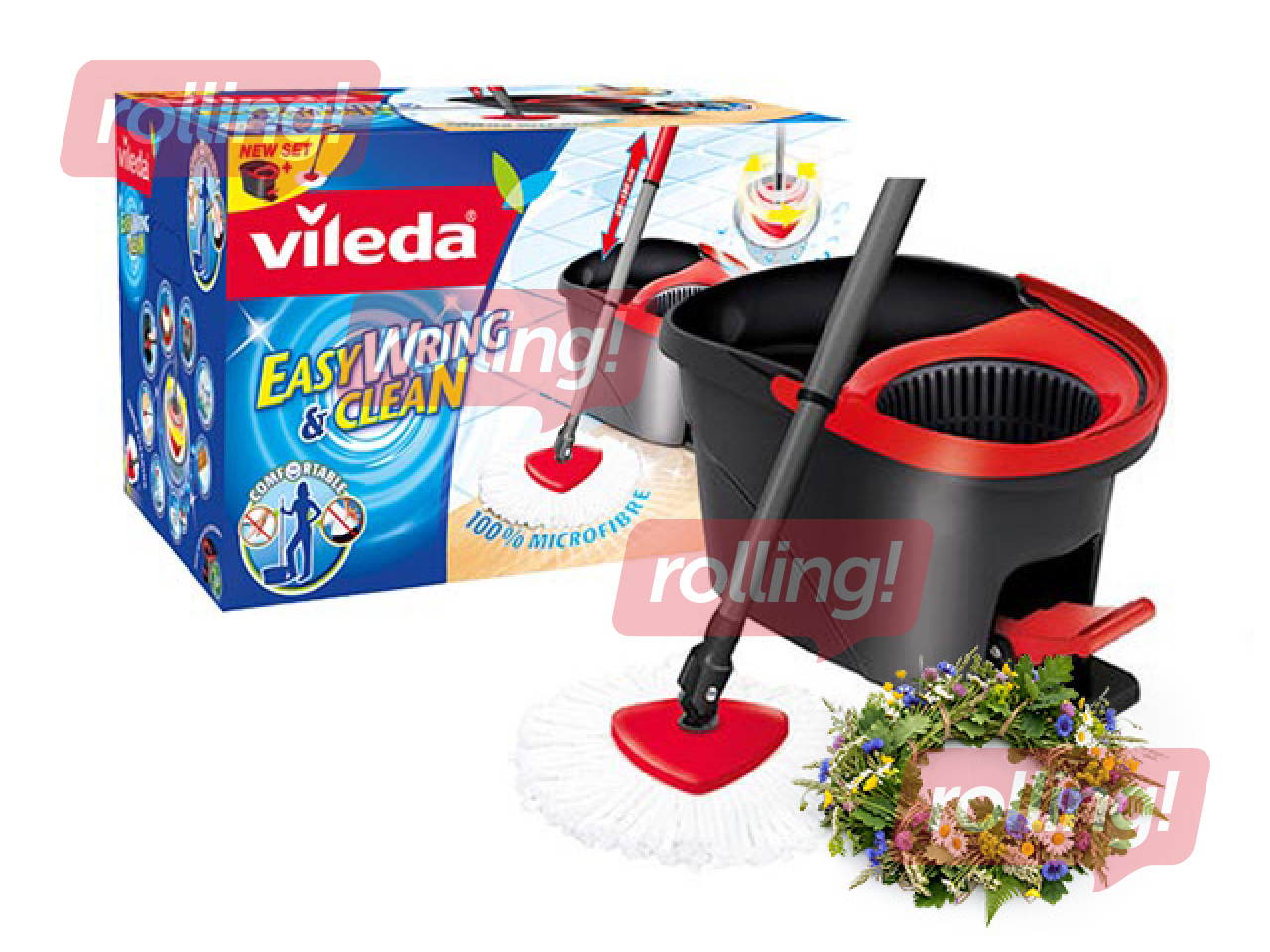 Põrandapuhastuskomplekt Vileda EasyWring, Ultramat+Ämber +Jaanipäeva kingitus!