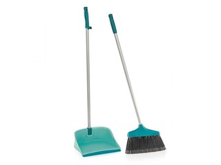 Floor broom with handle and dust pan, LEIFHEIT