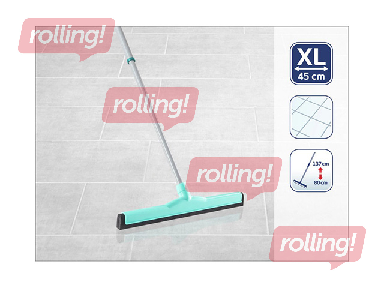 Põrandaharja teleskoopvarrega Leifheit, vee kogumiseks, 45cm