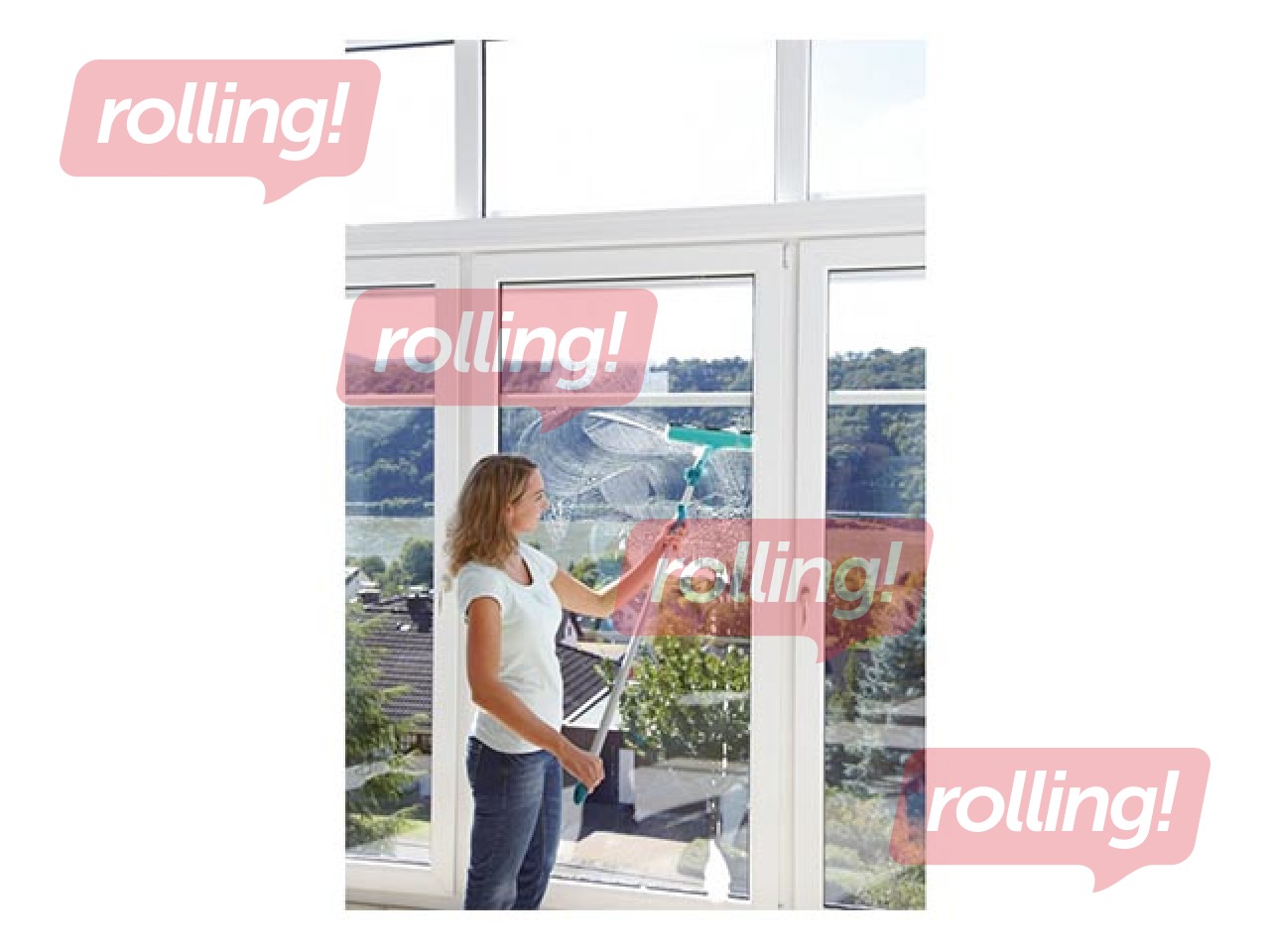 Щетка для окон с телескопической ручкой 3в1 LEIFHEIT 33см