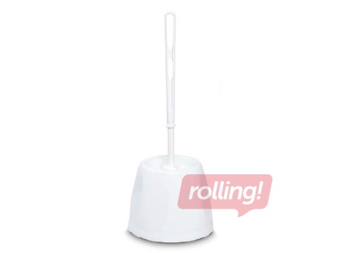 WC-hari koos hoidjaga, plastik, valge