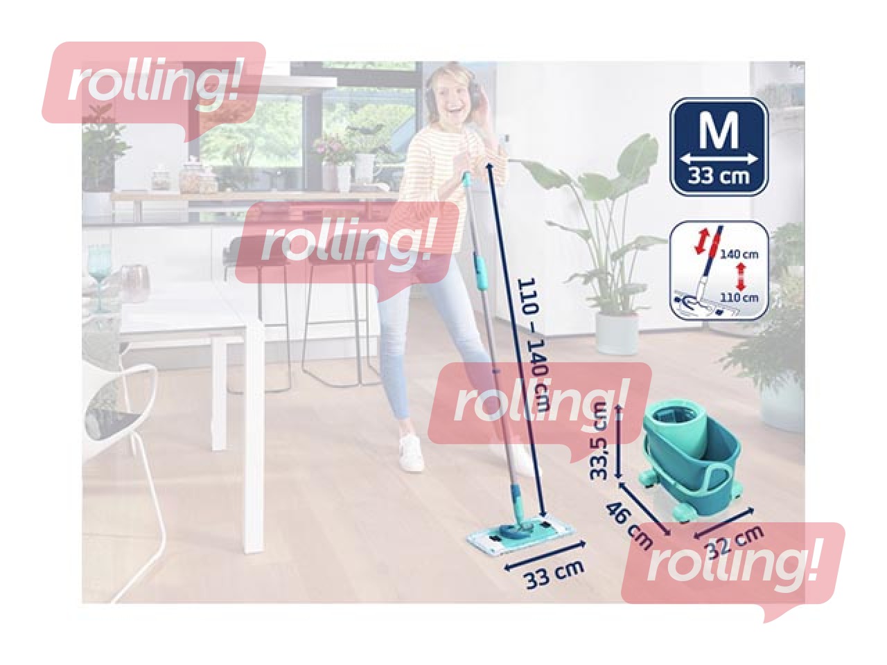 Põrandapuhastuskomplekt Leifheit, Clean Twist M Ergo Mobile