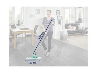 Floor brush with steel handle Leifheit Profi XL Micro duo, 42 cm