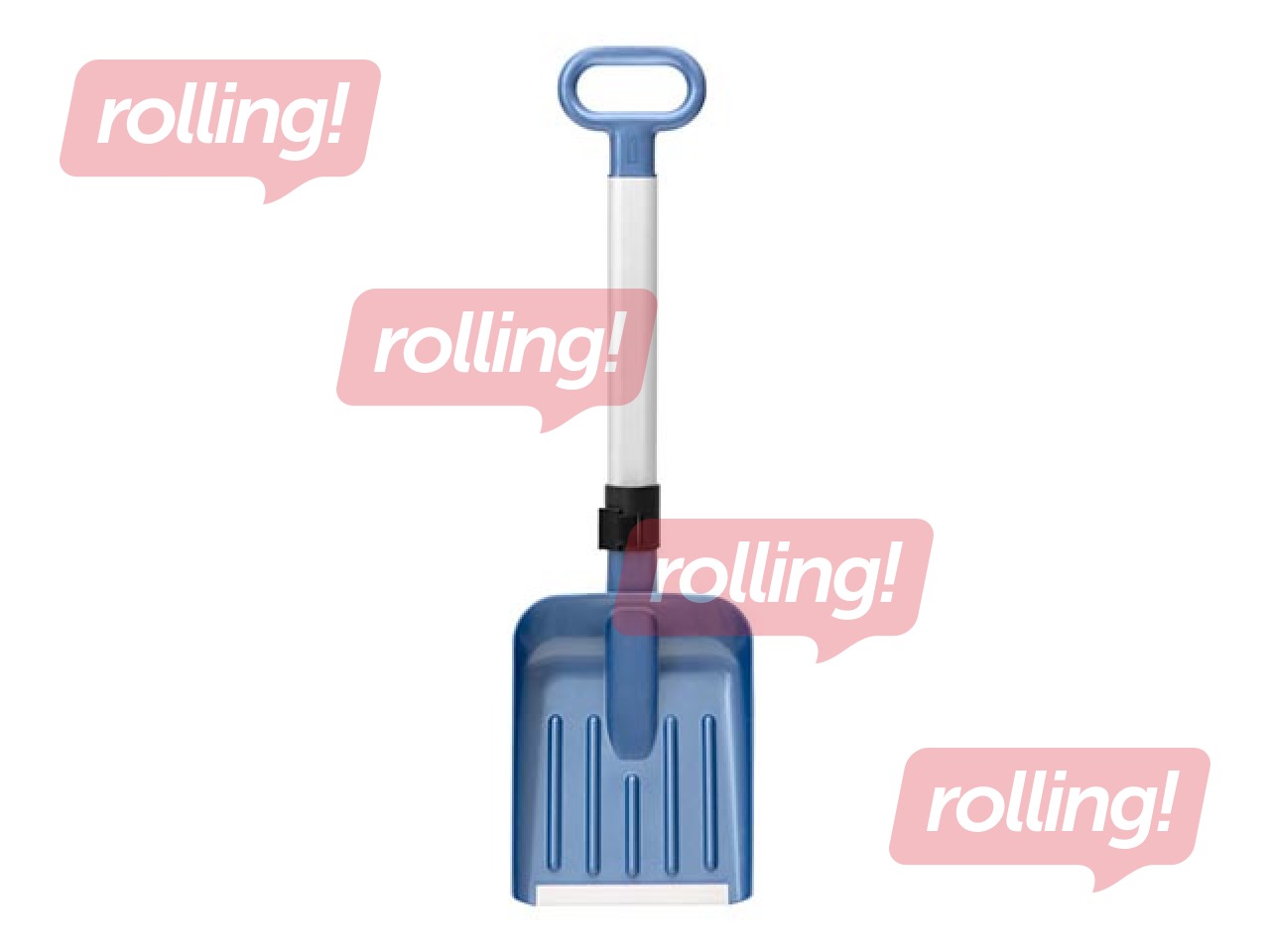 Snow shovel with telescopic handle, aluminum edge