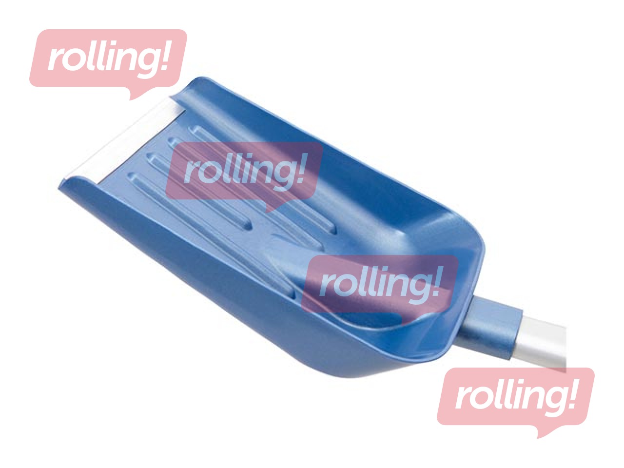 Snow shovel with telescopic handle, aluminum edge