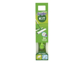 Floor Brush, Starter Kit + 8 Dry Wipes + 3 Wet Wipes, Swiffer
