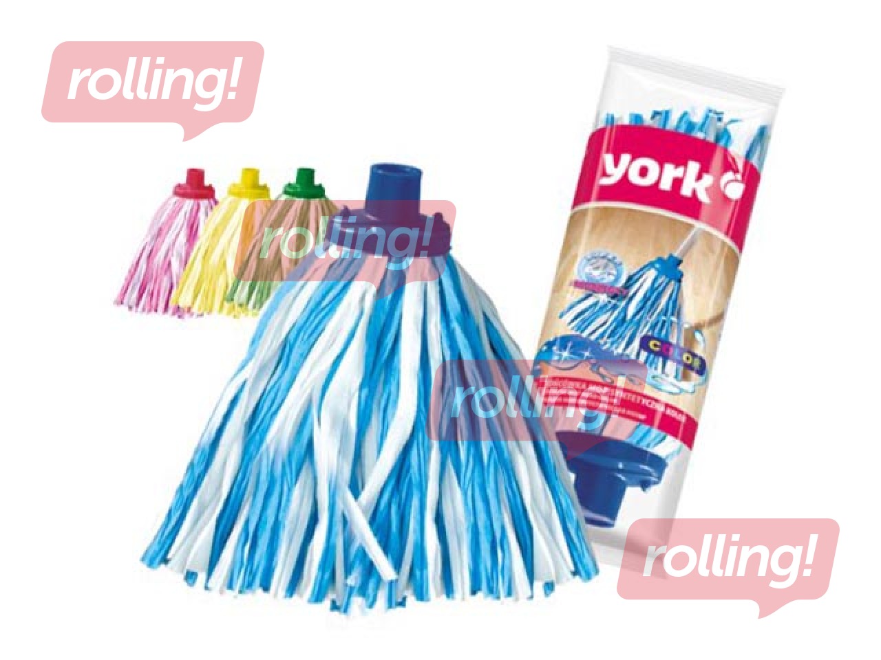 Mopp York, narmastega, värviline, 120g