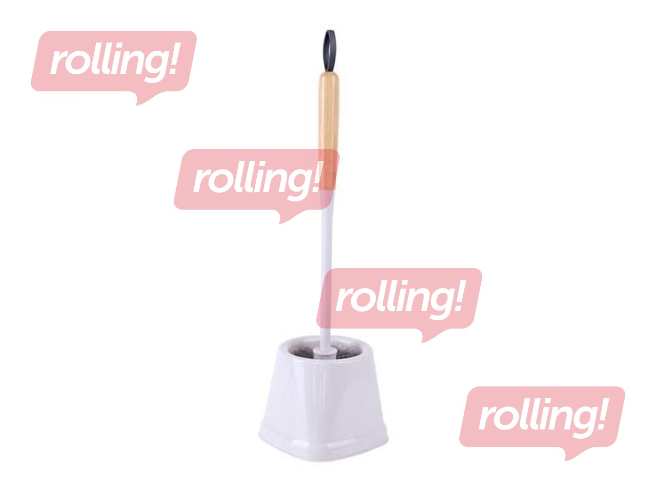 Tualetiharja komplekt TORO, Bamboo, plastikust