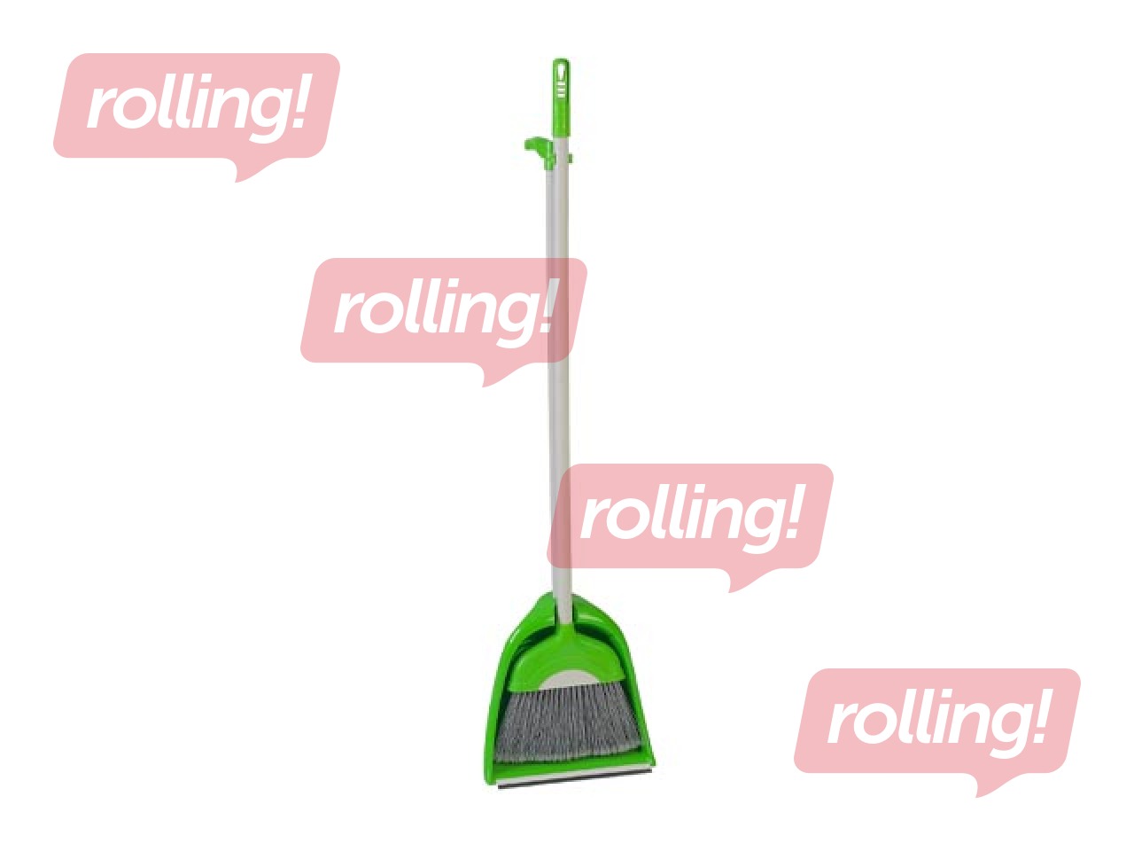 Medium-Handled Broom and Dustpan Set Karizma, Assorted Colors