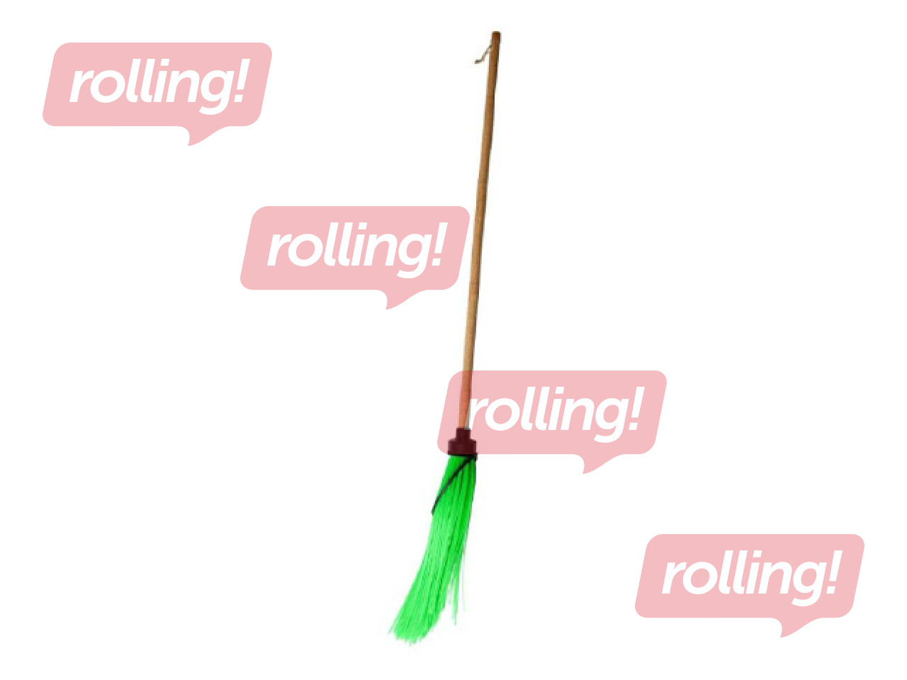 Outdoor broom Hortus, Round, Green, 150cm